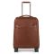 Piquadro Black Square Laptop/iPad Slim Cabin 4-Wheel Trolley Tobacco